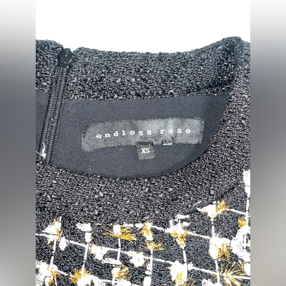 Women’s Endless Rose CS Black and Gold Sheath Strapless Mini Dress - Picture 5 of 6